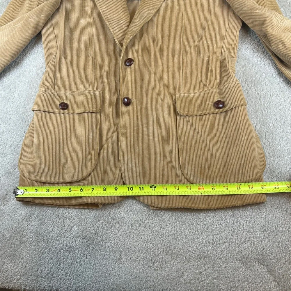 Vintage 70s Christian Dior Monsieur Sport Blazer Mens 44 Tan Corduroy Yugoslavia